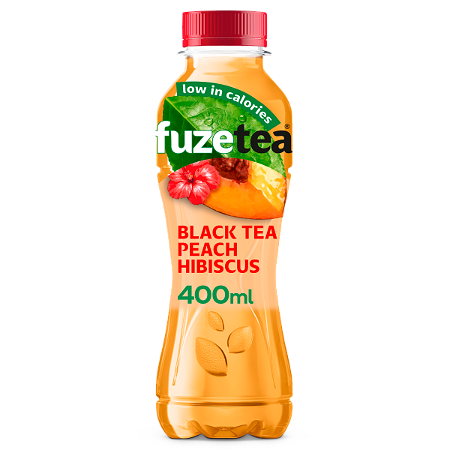 Fuze Tea Black Tea Peach Hibiscus 400ml PET fles